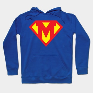 Letter M Superhero Symbol Hoodie